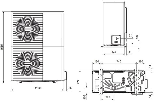 Jednostka zewnętrzna pompy ciepła Vaillant aroTHERM split VWL 125/5 AS  400 V