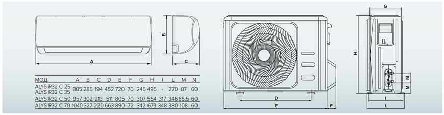 Кондиціонер Ariston Alys C 25 MUD0 R-32 INVERTER