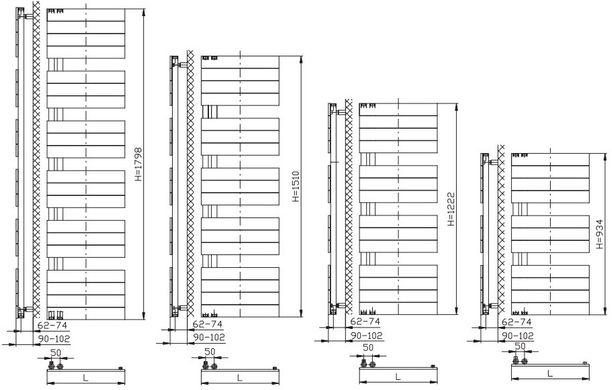 Рушникосушка Thermal Trend DHR 450/1222, Чорний