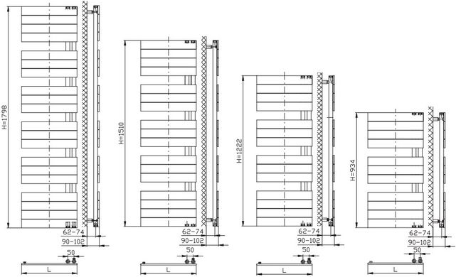 Рушникосушка Thermal Trend DHR 450/1222, Чорний