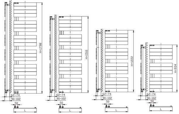 Рушникосушка Thermal Trend DHR 600/934, Чорний